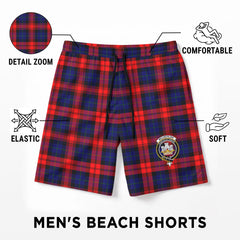 McLachlan Modern Tartan Crest Men's Beach Shorts