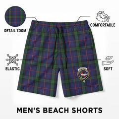 McLafferty Tartan Crest Men's Beach Shorts