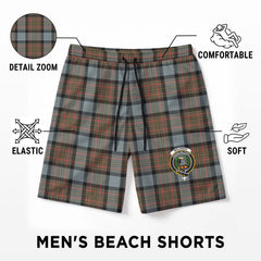 McLaren Weathered Tartan Crest Men's Beach Shorts
