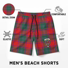 McPhail Clan Tartan Crest Men's Beach Shorts