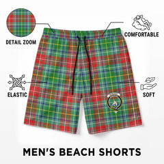 Muirhead Tartan Crest Men's Beach Shorts