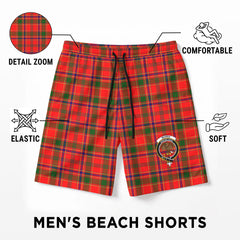 Munro Modern Tartan Crest Men's Beach Shorts