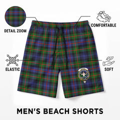 Murray of Atholl Modern Tartan Crest Men's Beach Shorts
