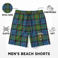 Newlands Tartan Crest Men's Beach Shorts