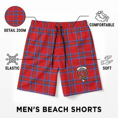 Rait Tartan Crest Men's Beach Shorts