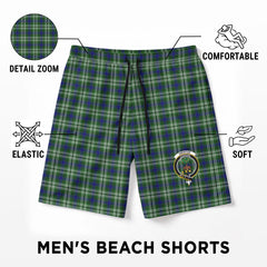 Swinton Tartan Crest Men's Beach Shorts