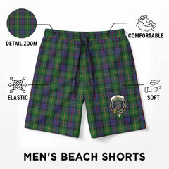 Tait Tartan Crest Men's Beach Shorts