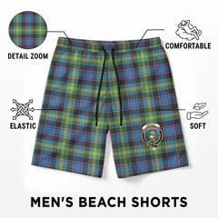 Watson Ancient Tartan Crest Men's Beach Shorts