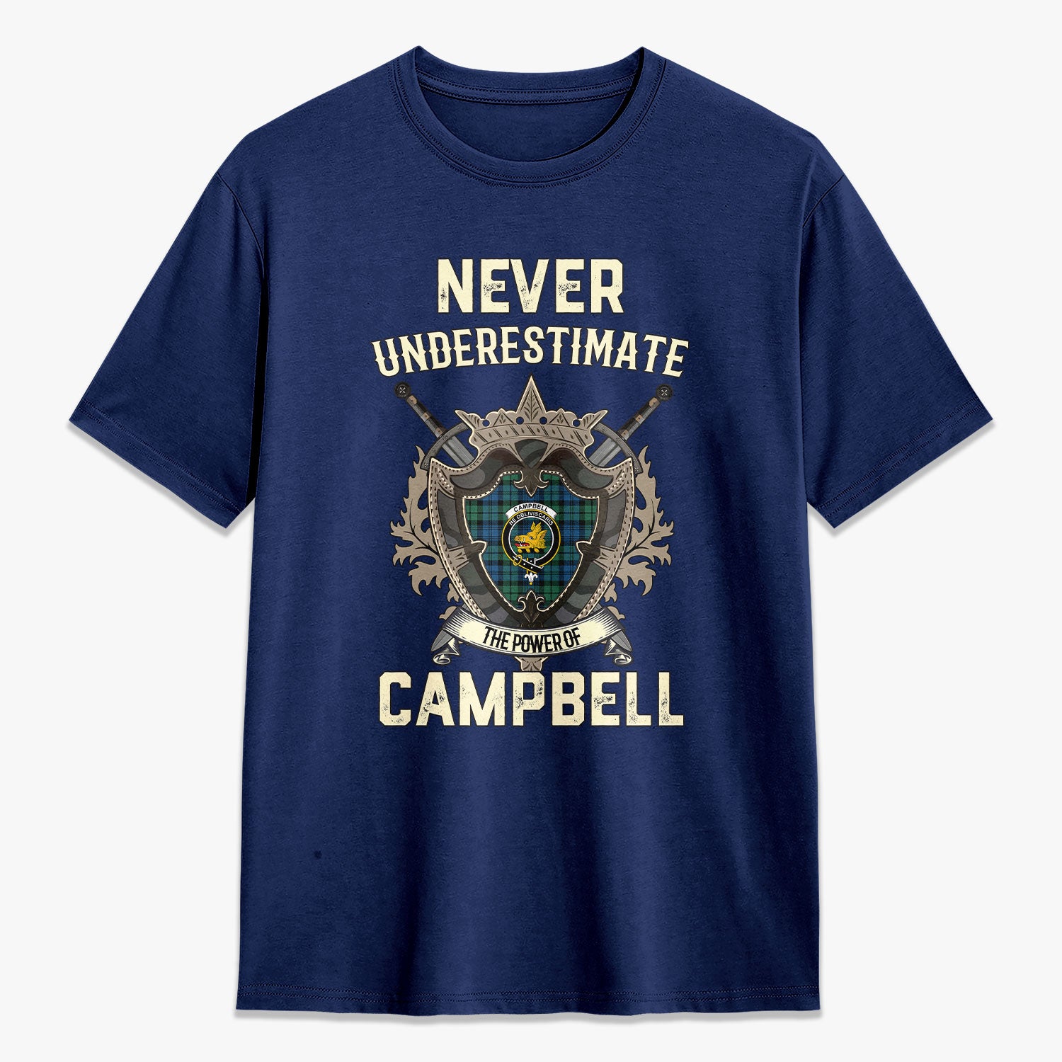 Campbell Ancient 02 Tartan Crest 2D T-shirt - Never Underestimate Style
