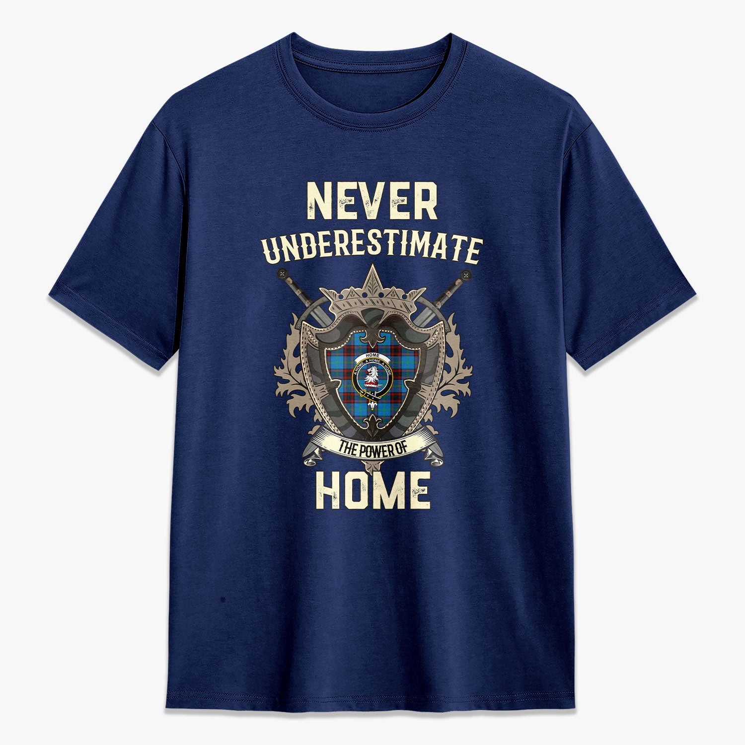 Home Ancient Tartan Crest 2D T-shirt - Never Underestimate Style