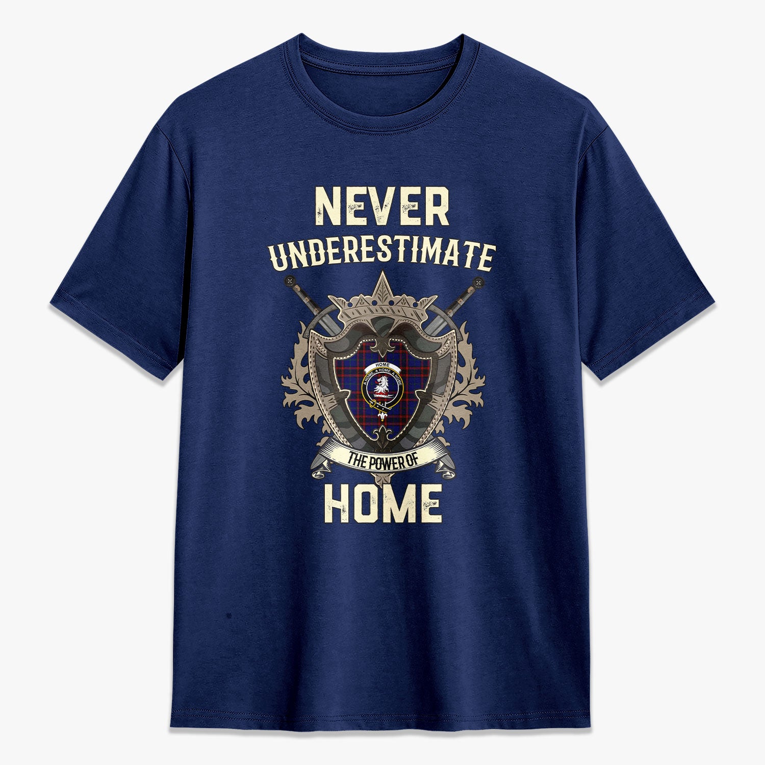 Home Modern Tartan Crest 2D T-shirt - Never Underestimate Style