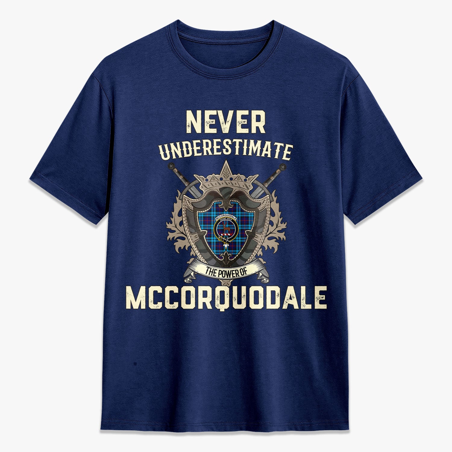 McCorquodale Tartan Crest 2D T-shirt - Never Underestimate Style