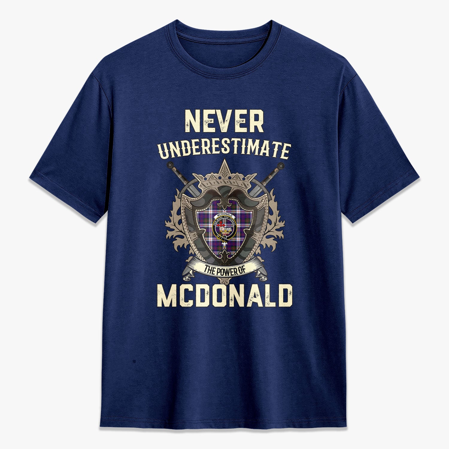 McDonald Dress Modern Tartan Crest 2D T-shirt - Never Underestimate Style