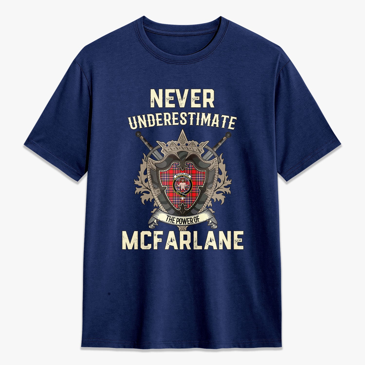 McFarlane Modern Tartan Crest 2D T-shirt - Never Underestimate Style