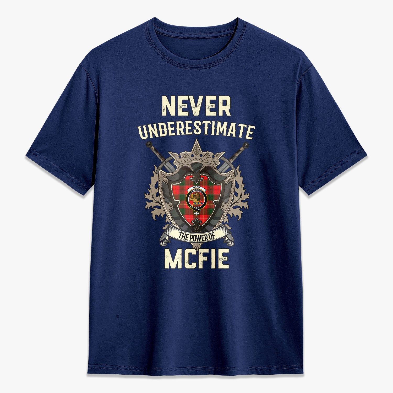 McFie Tartan Crest 2D T-shirt - Never Underestimate Style
