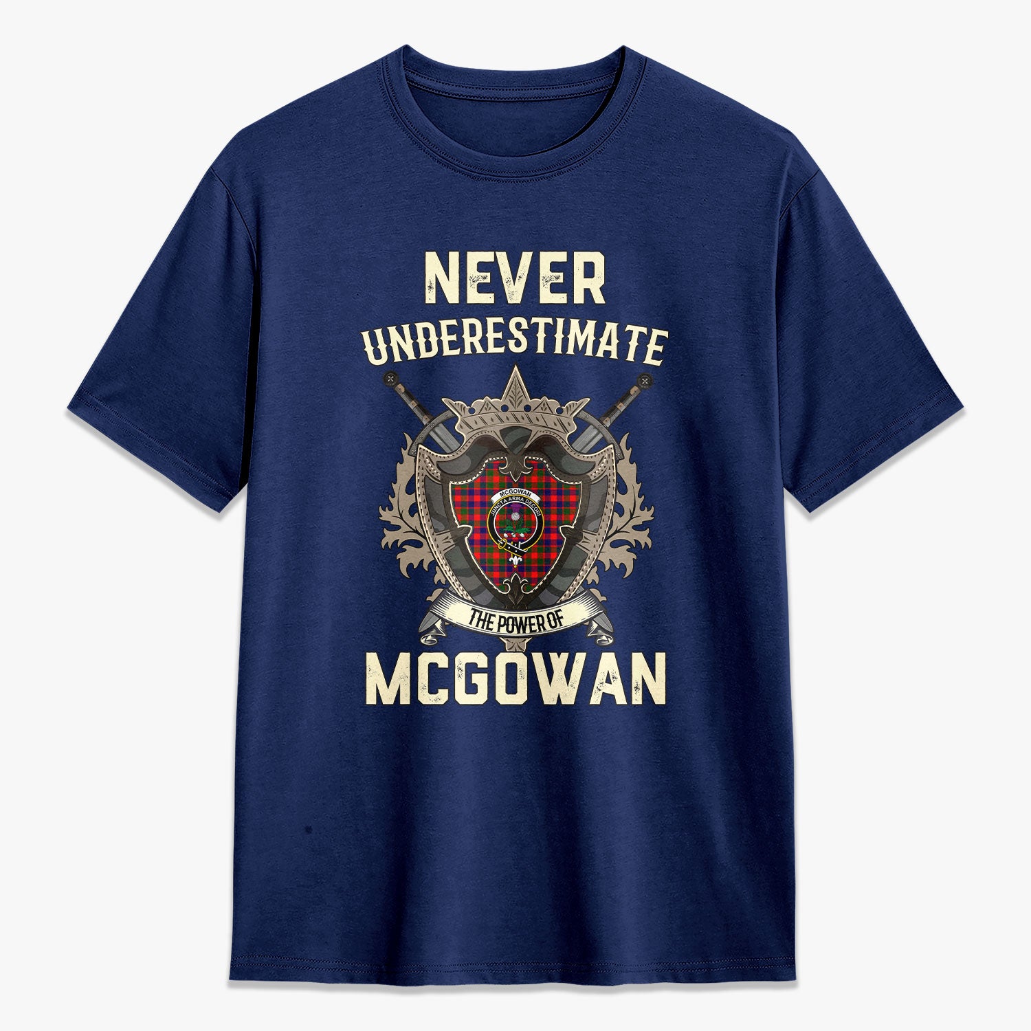 McGowan Tartan Crest 2D T-shirt - Never Underestimate Style