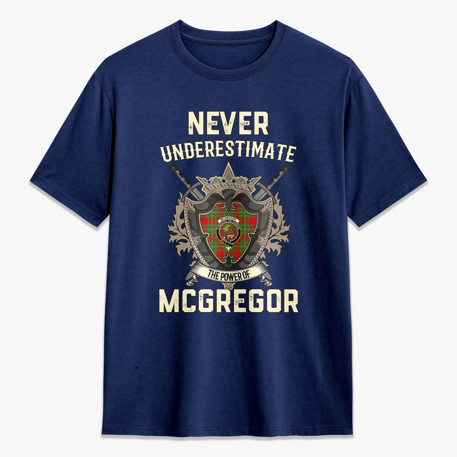 McGregor Modern Tartan Crest 2D T-shirt - Never Underestimate Style