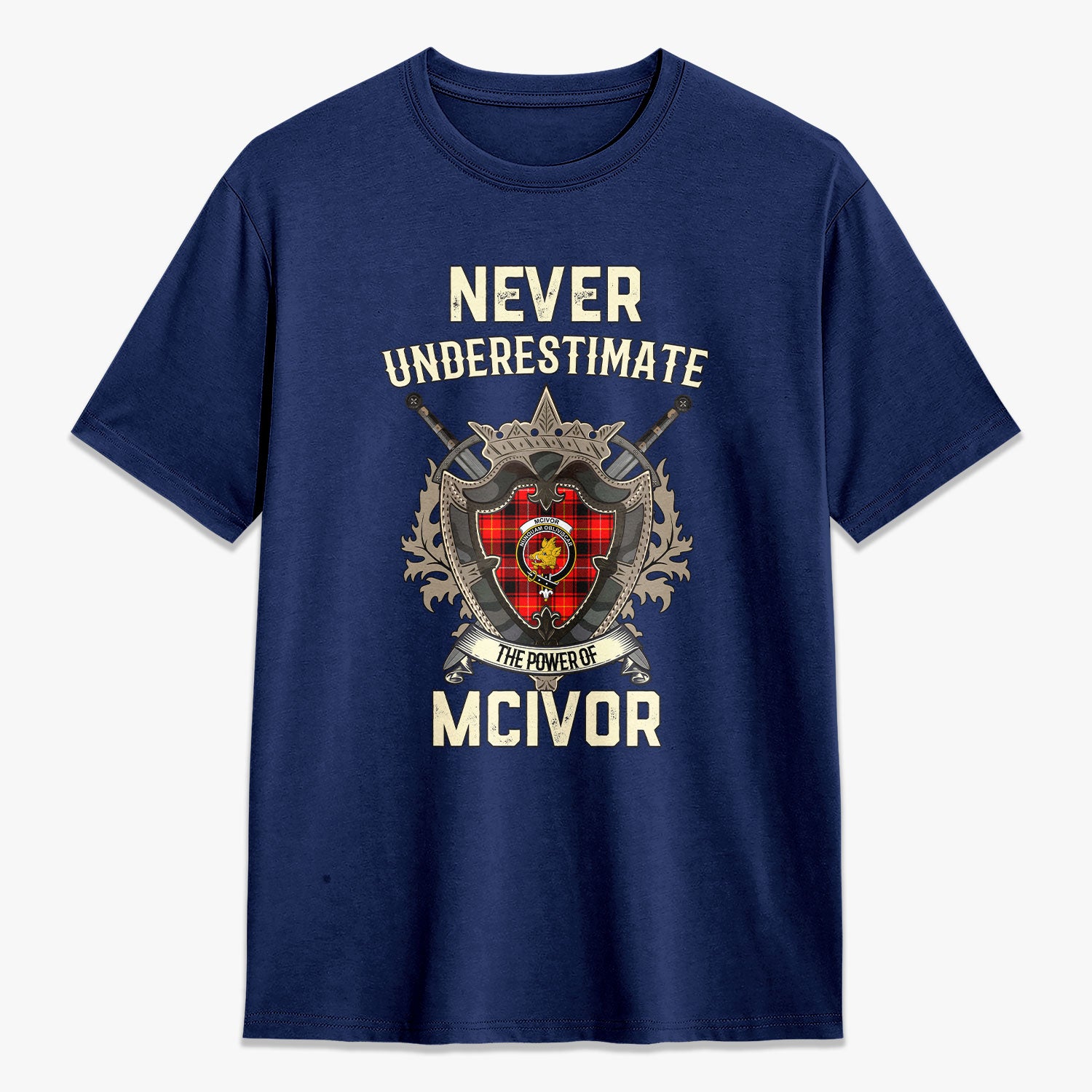 McIvor Tartan Crest 2D T-shirt - Never Underestimate Style