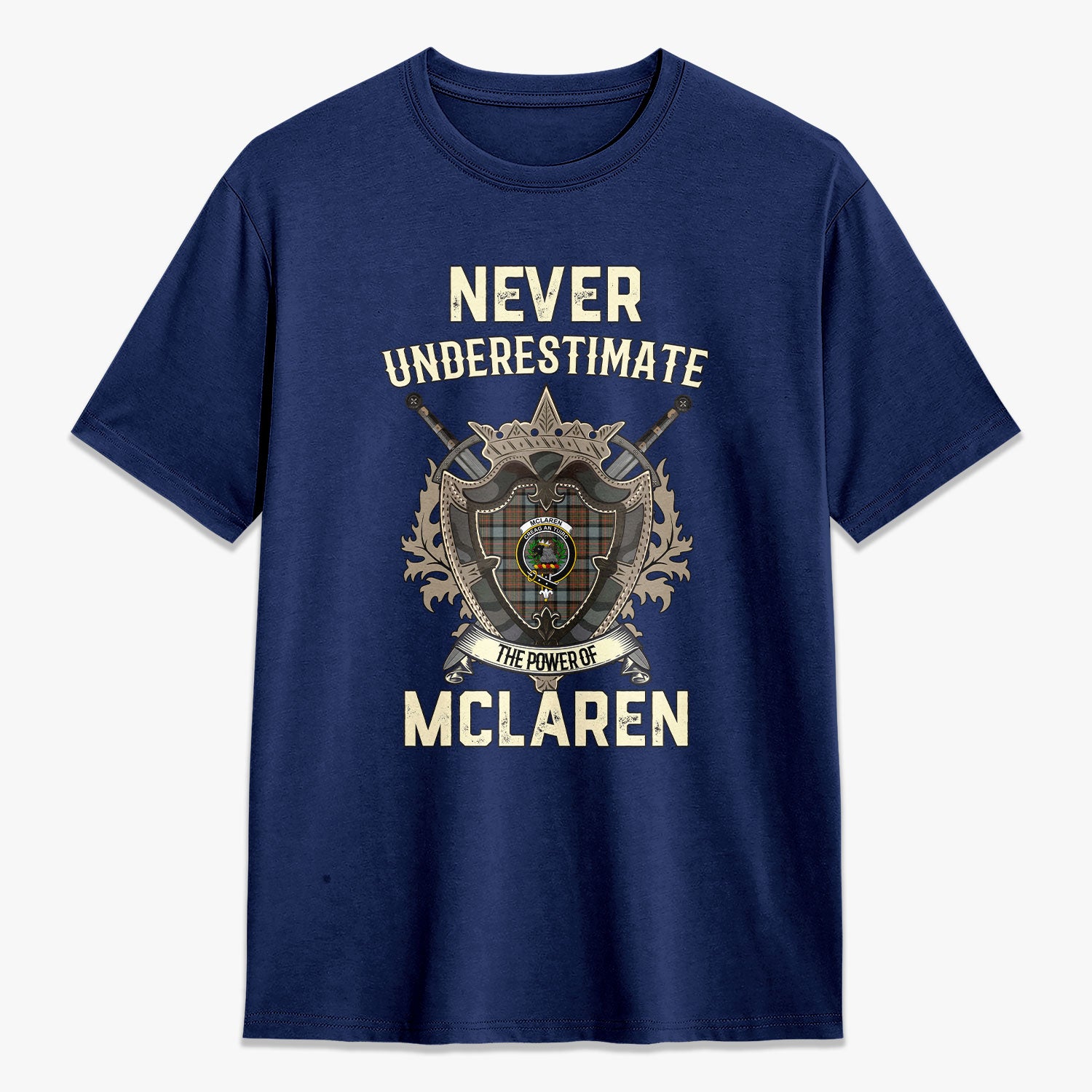 McLaren Weathered Tartan Crest 2D T-shirt - Never Underestimate Style