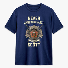 Scott Ancient Tartan Crest 2D T-shirt - Never Underestimate Style