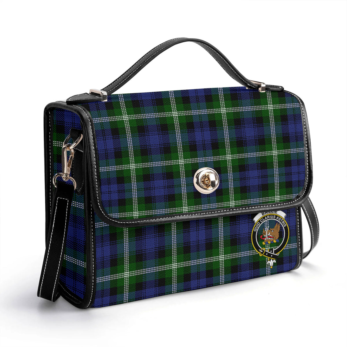 Baillie Modern Tartan Crest Satchel Bag