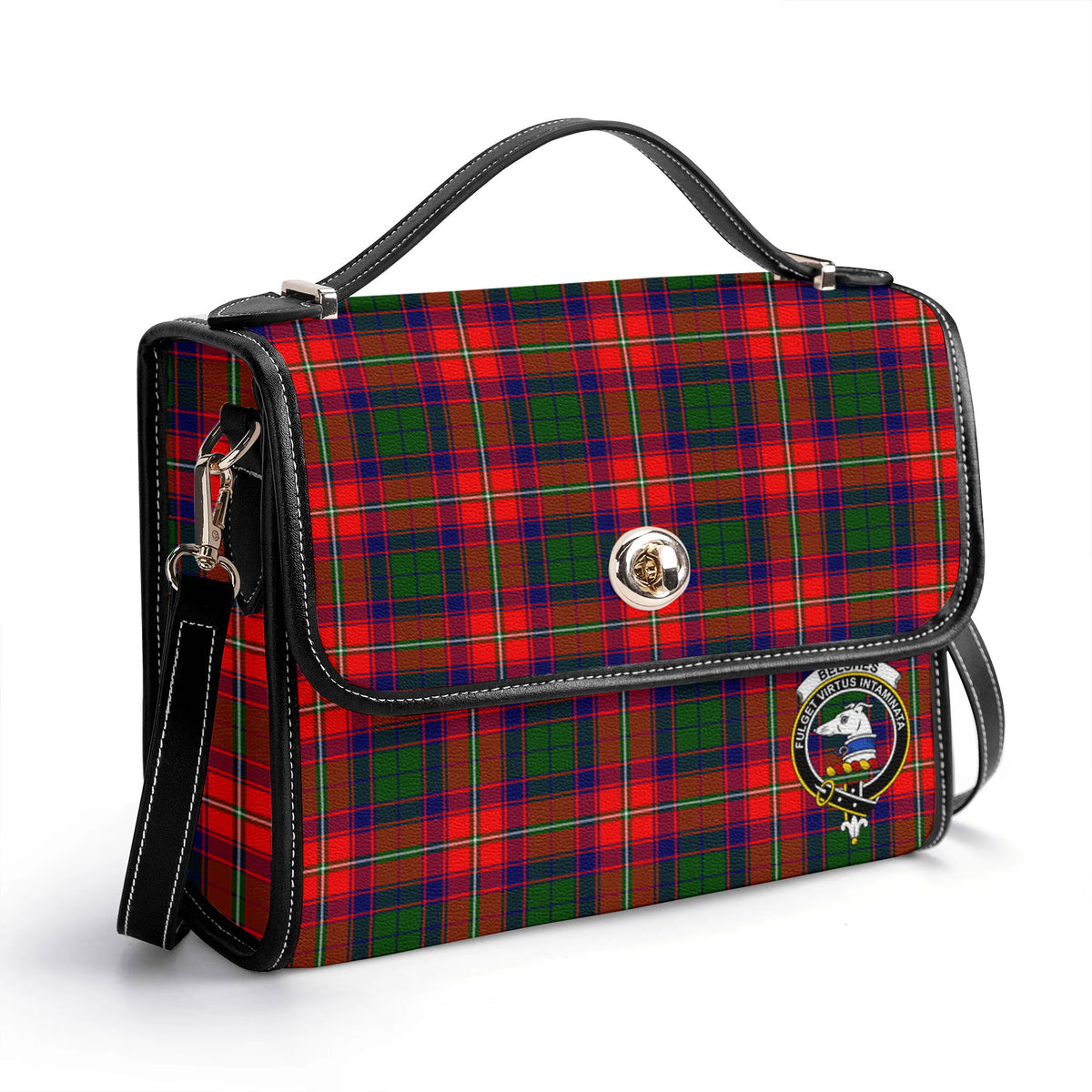 Belshes Tartan Crest Satchel Bag