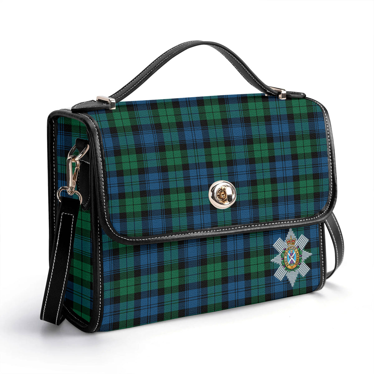 Black Watch Ancient Tartan Crest Satchel Bag