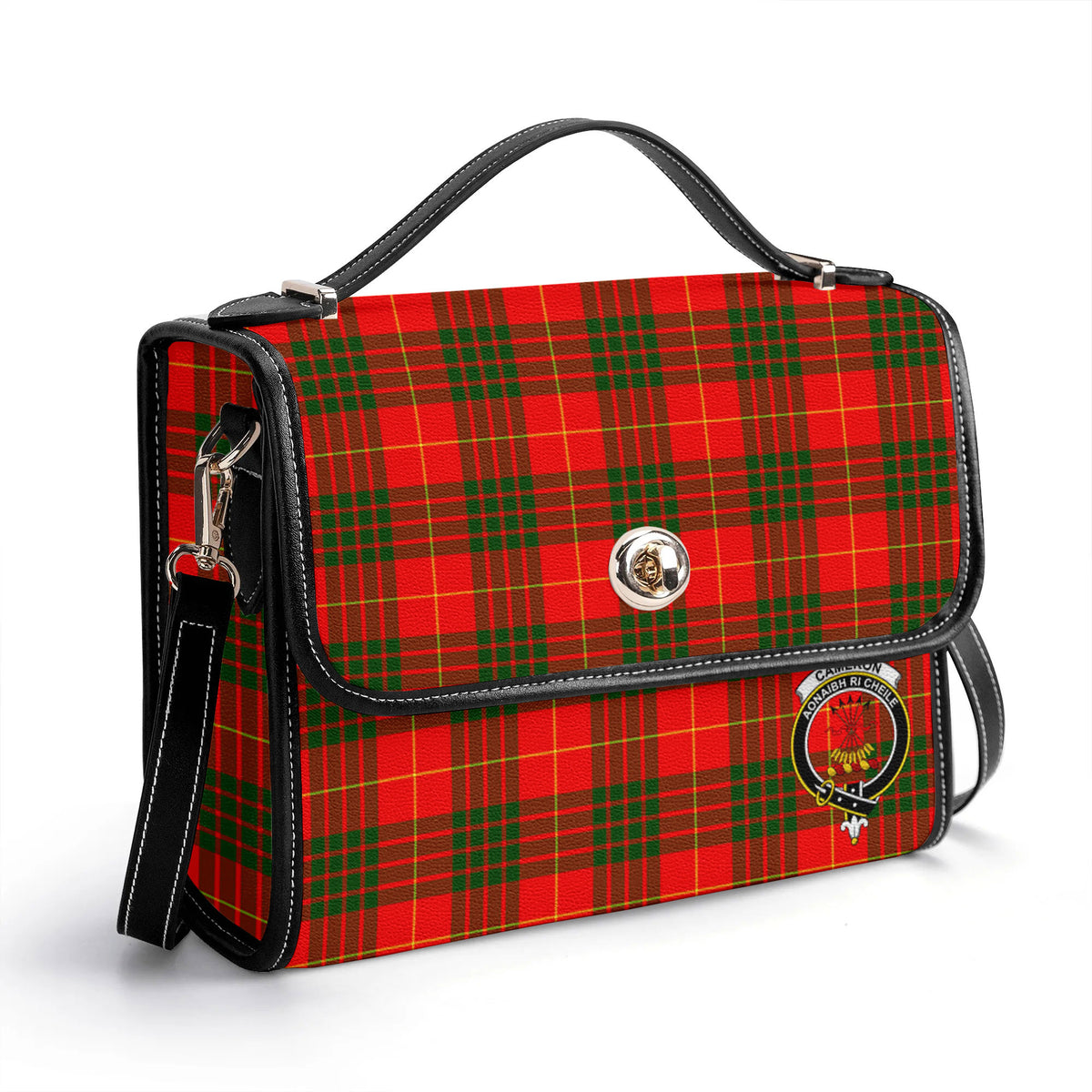 Cameron Modern Tartan Crest Satchel Bag