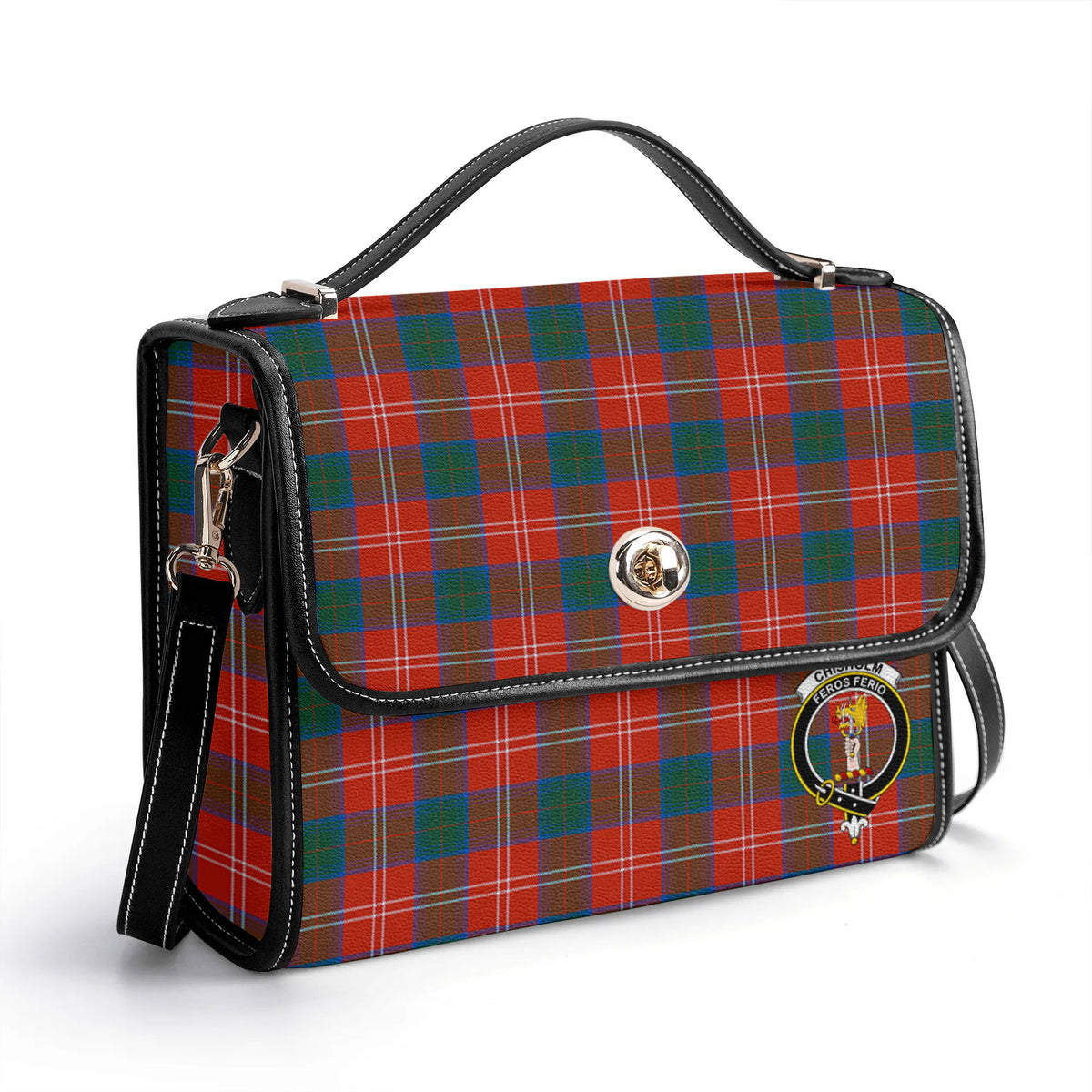 Chisholm Ancient Tartan Crest Satchel Bag