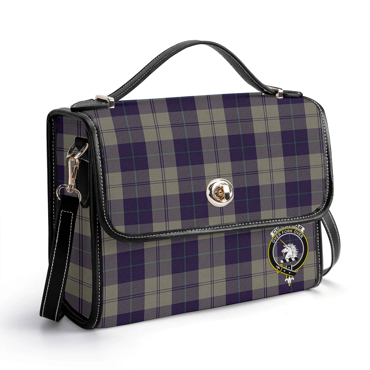 Cunningham Dress Blue Dancers Tartan Crest Satchel Bag