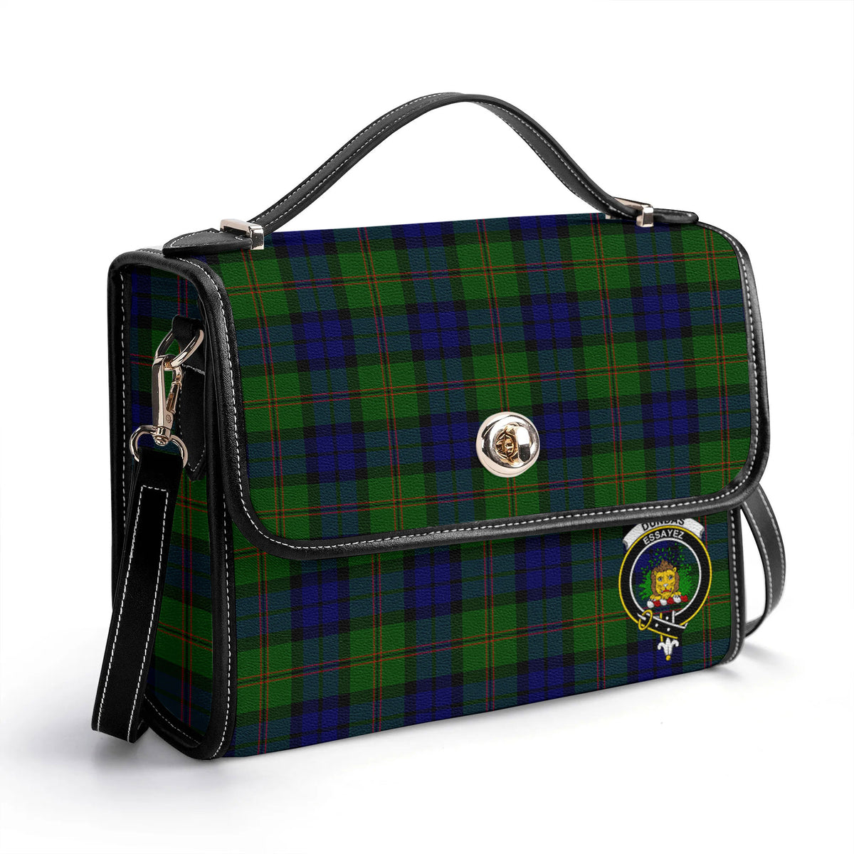 Dundas Modern Tartan Crest Satchel Bag