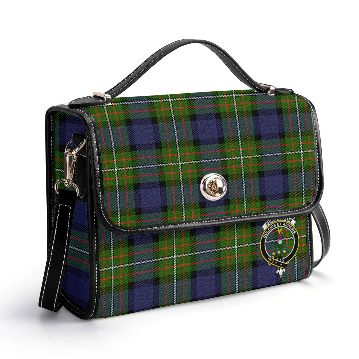 Fergusson Modern Tartan Crest Satchel Bag