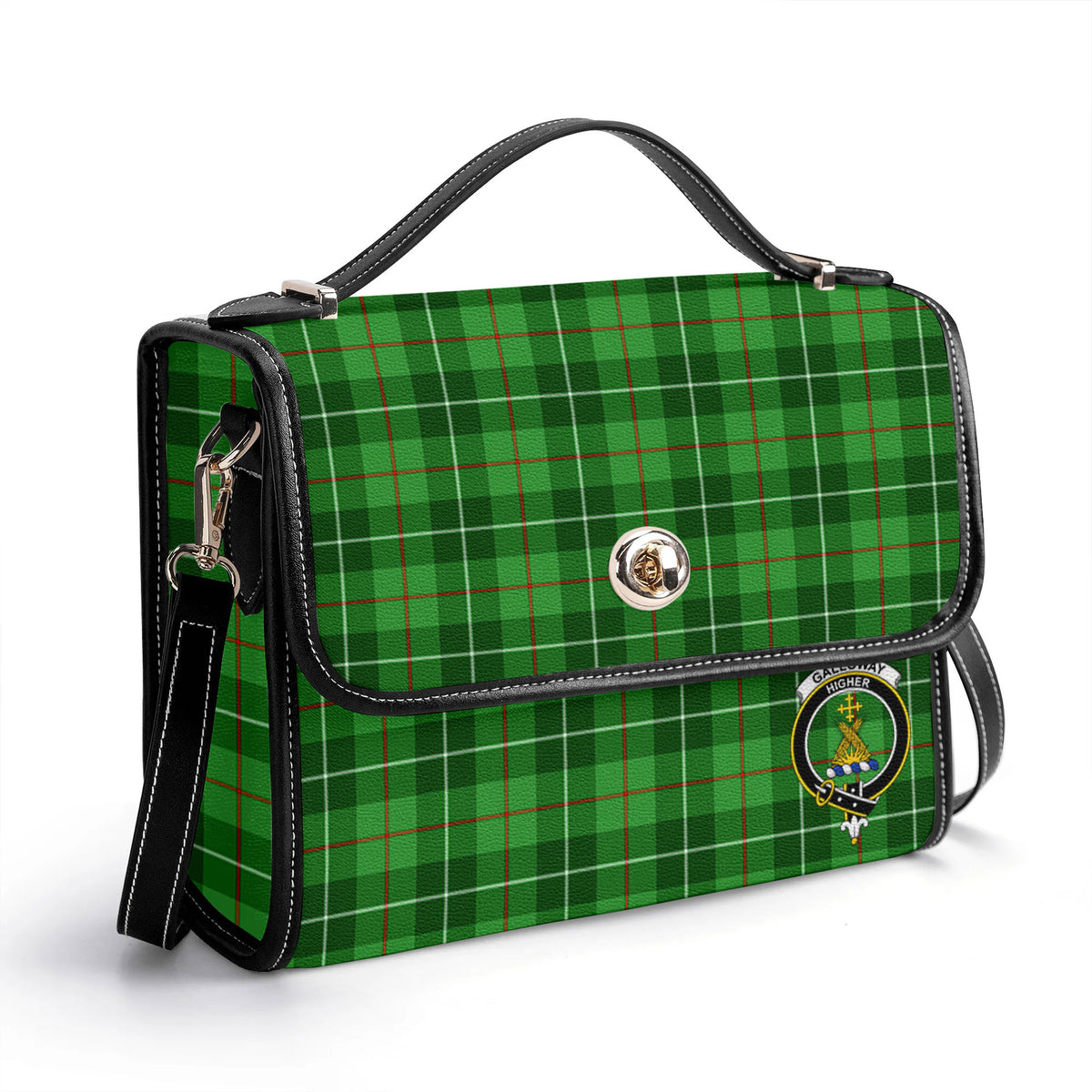 Galloway District Tartan Crest Satchel Bag