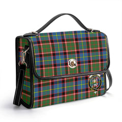 Glass Tartan Crest Satchel Bag