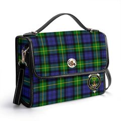 Gordon Modern Tartan Crest Satchel Bag