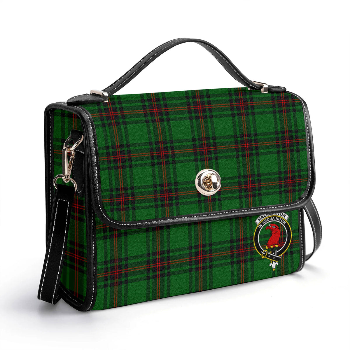 Halkerston Tartan Crest Satchel Bag