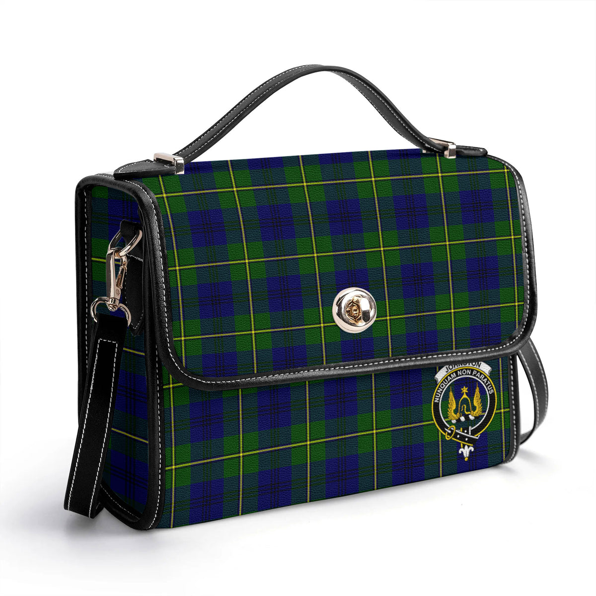 Johnston Modern Tartan Crest Satchel Bag
