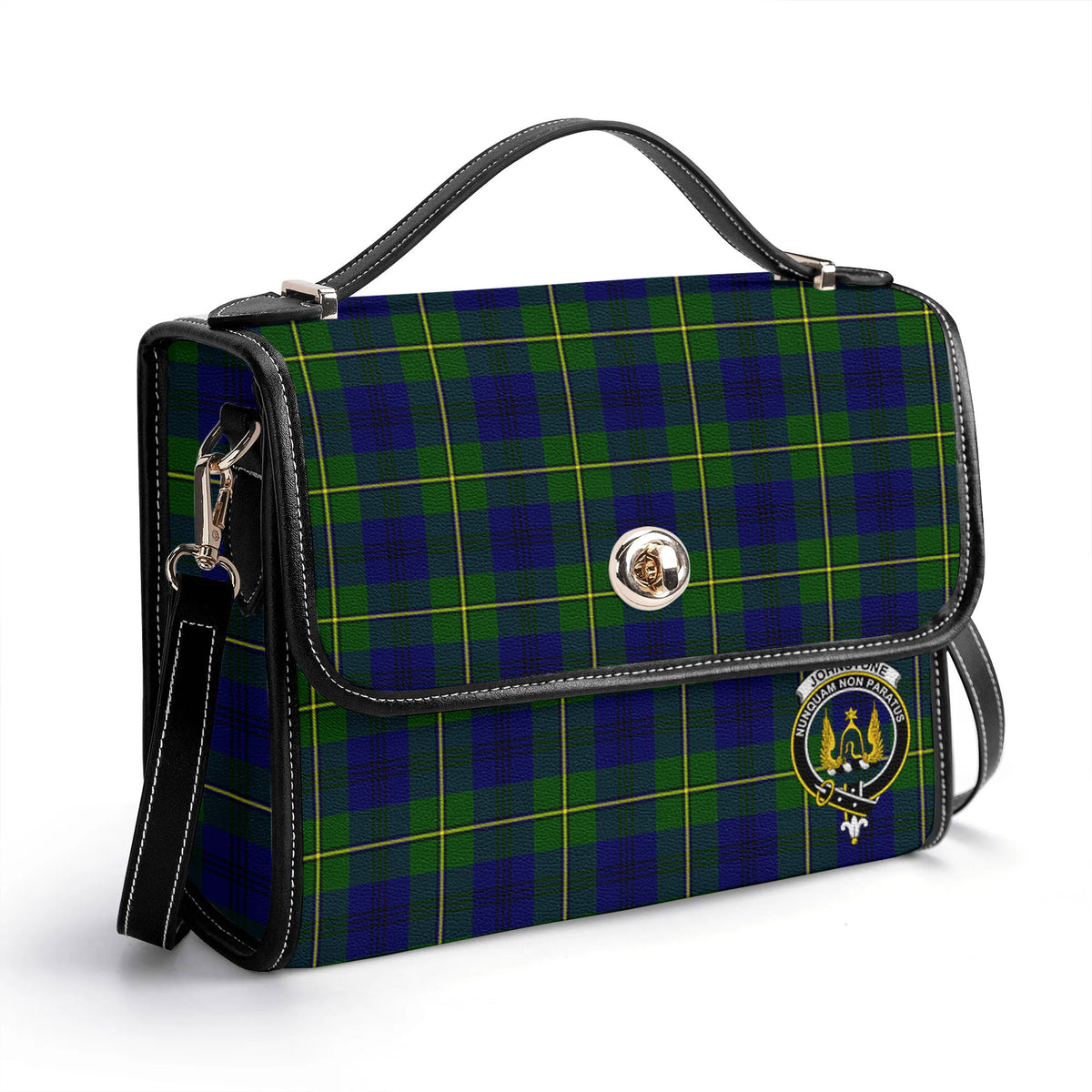 Johnstone Modern Tartan Crest Satchel Bag