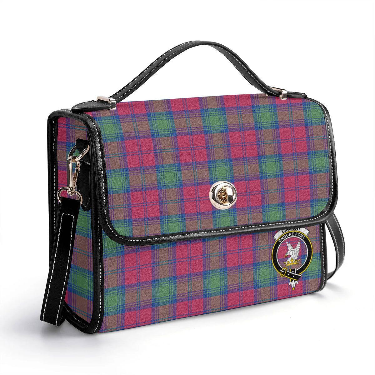 Lindsay Ancient Tartan Crest Satchel Bag