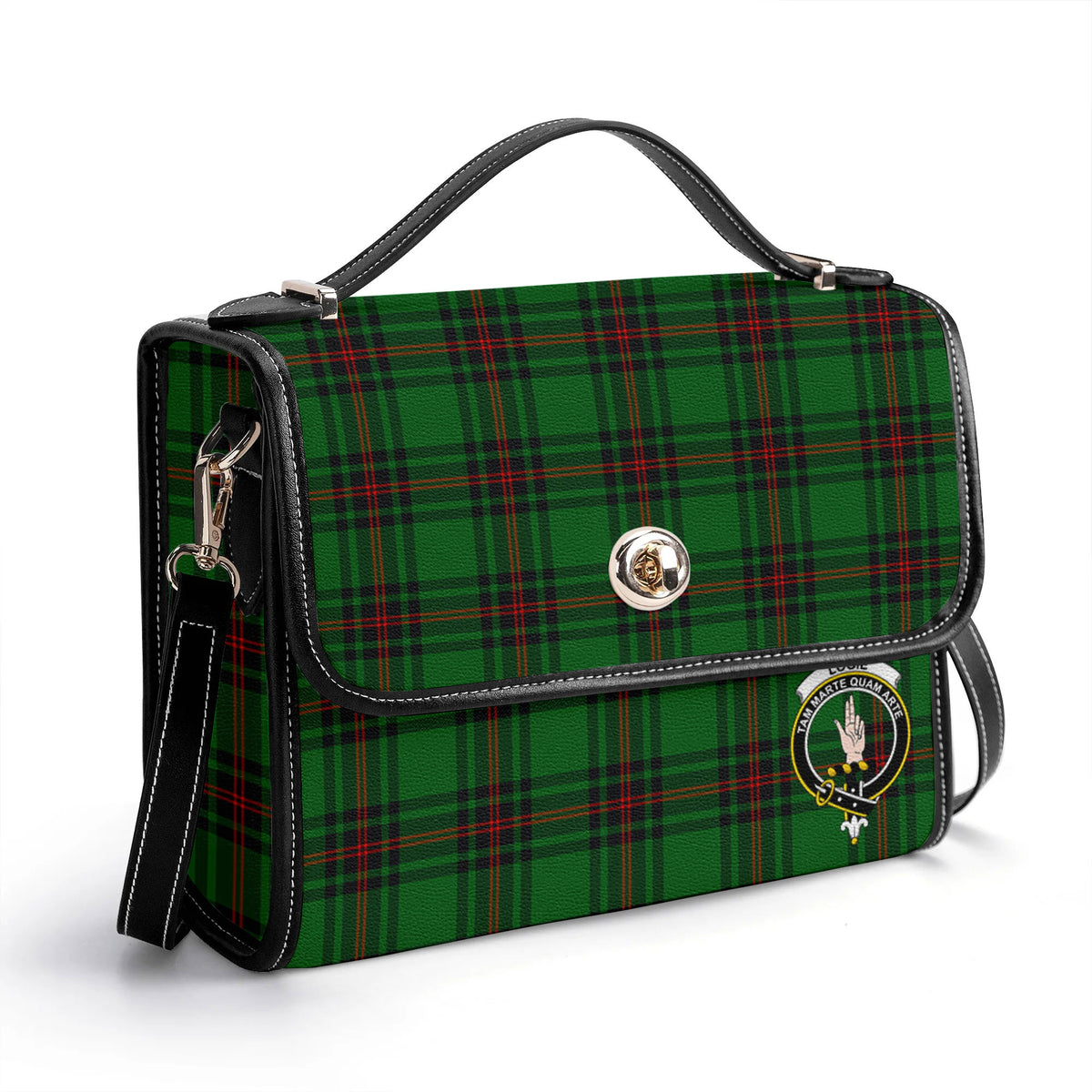 Logie Tartan Crest Satchel Bag