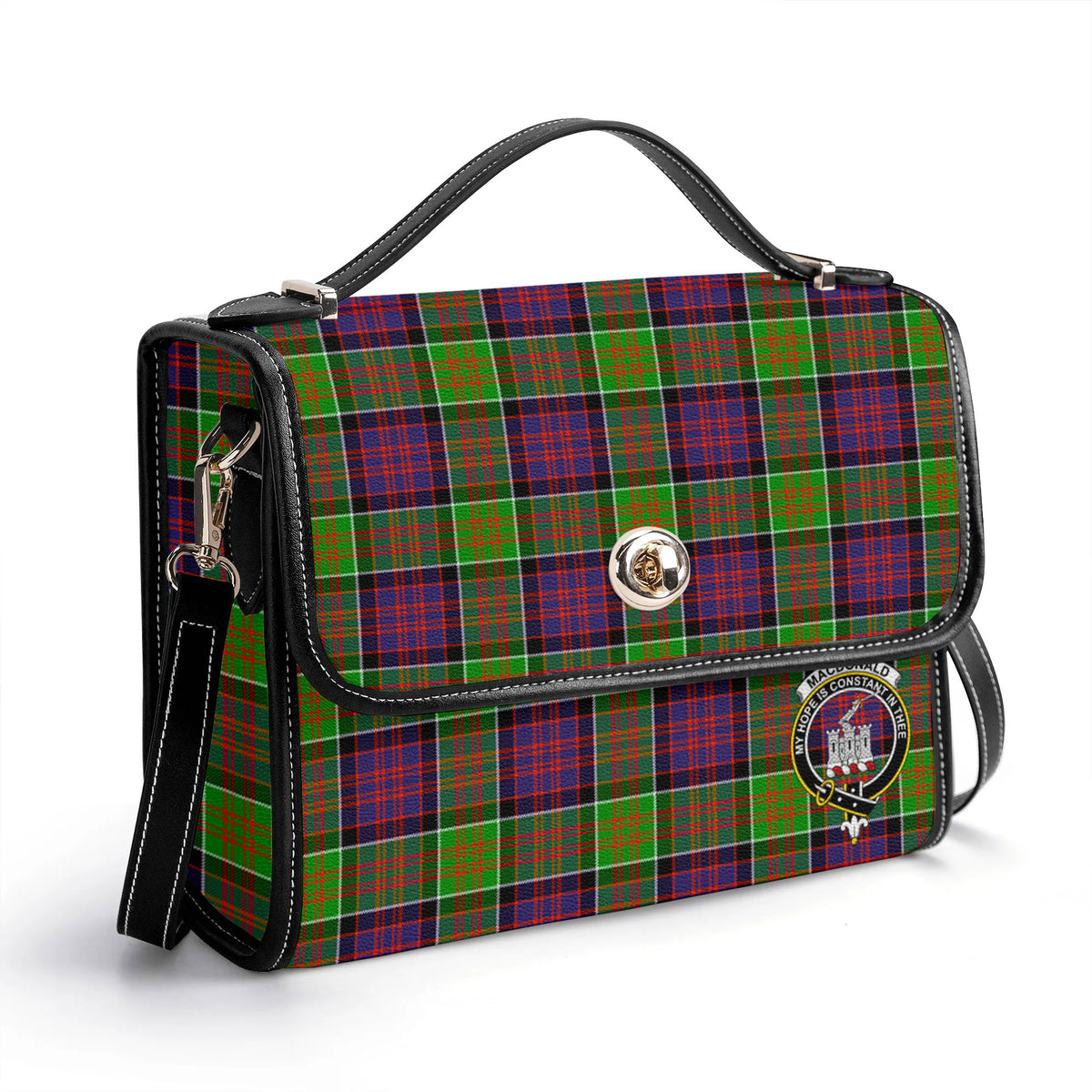 MacDonald (Clan Ranald) Tartan Crest Satchel Bag
