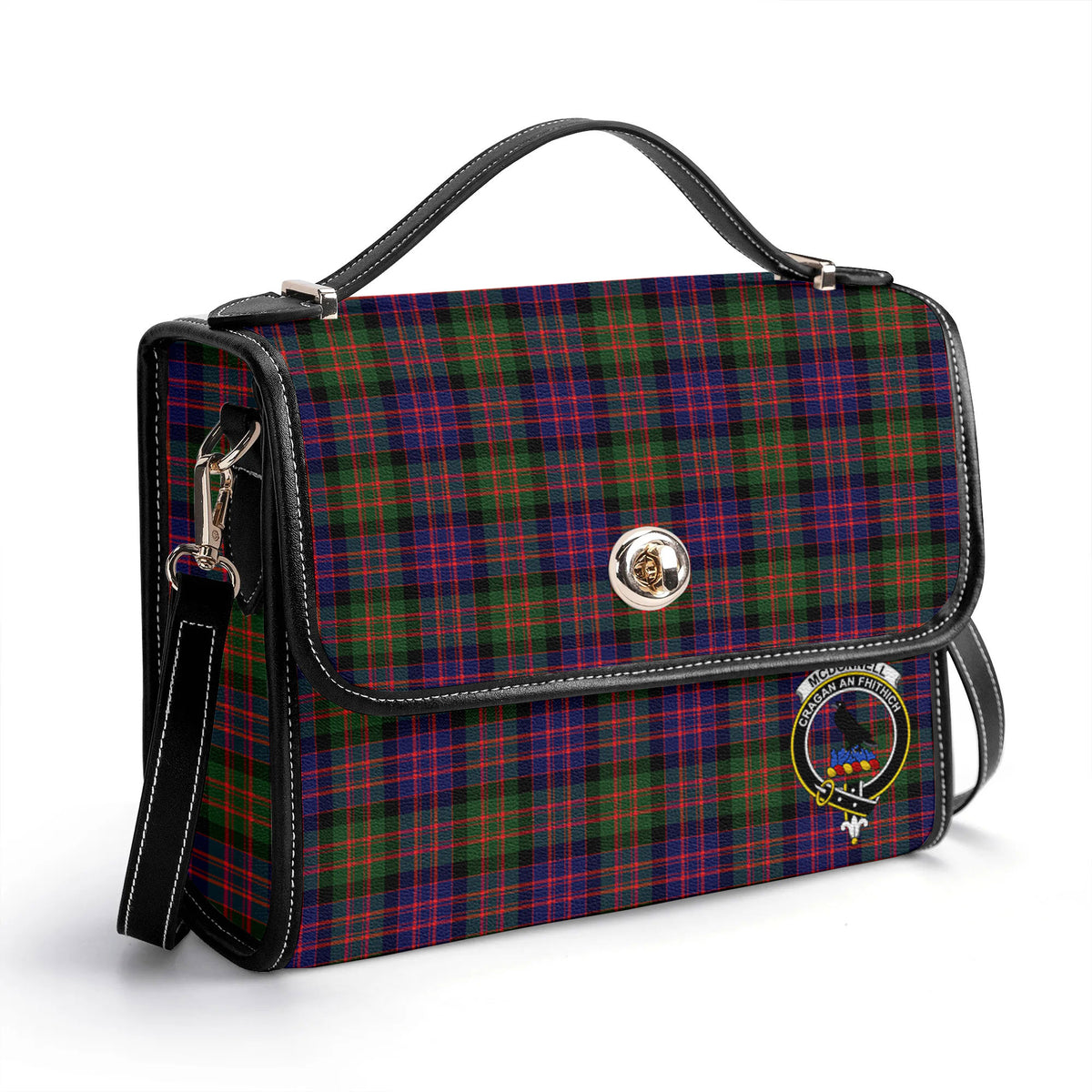 McDonnell of Glengarry Modern Tartan Crest Satchel Bag