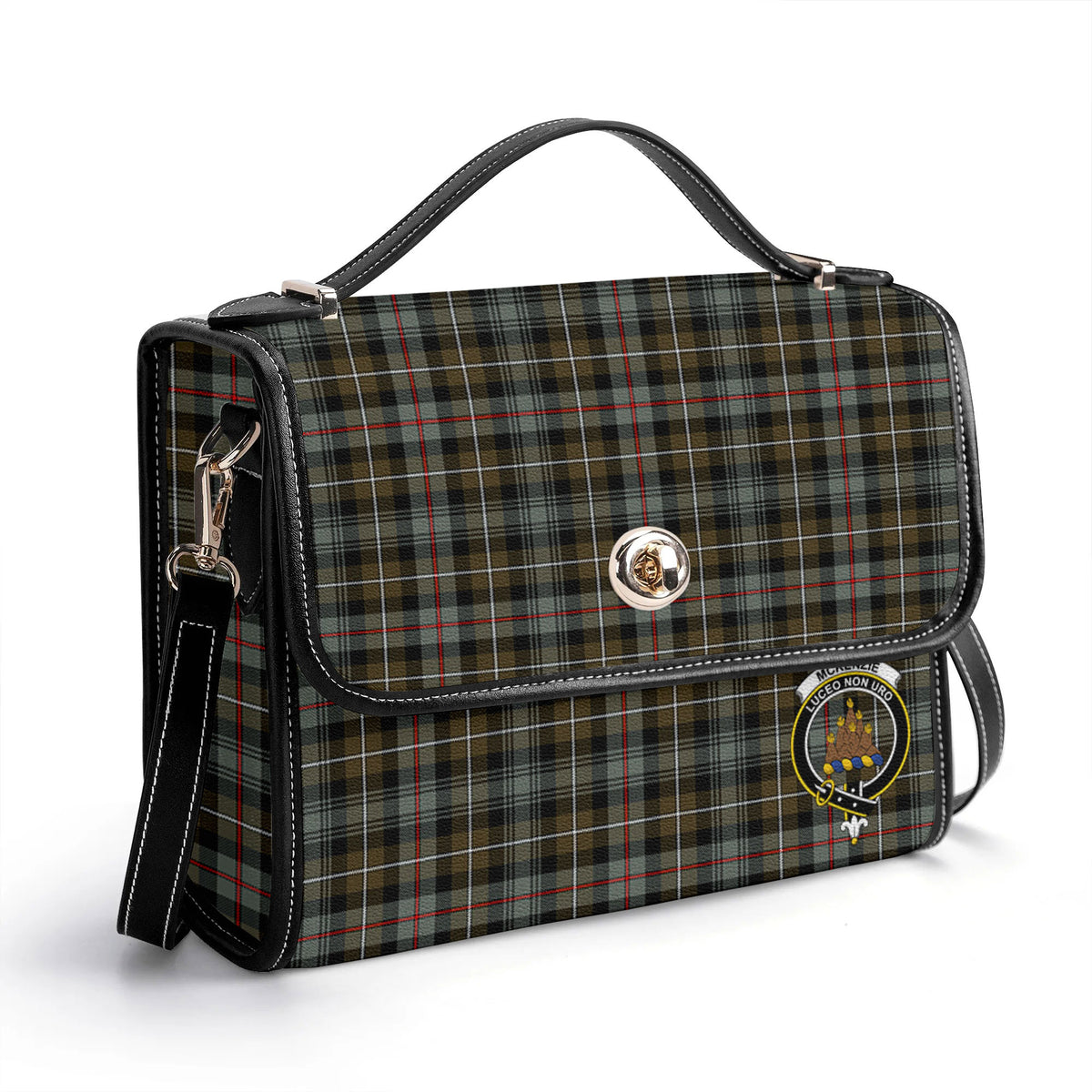 McKenzie Weathered Tartan Crest Satchel Bag