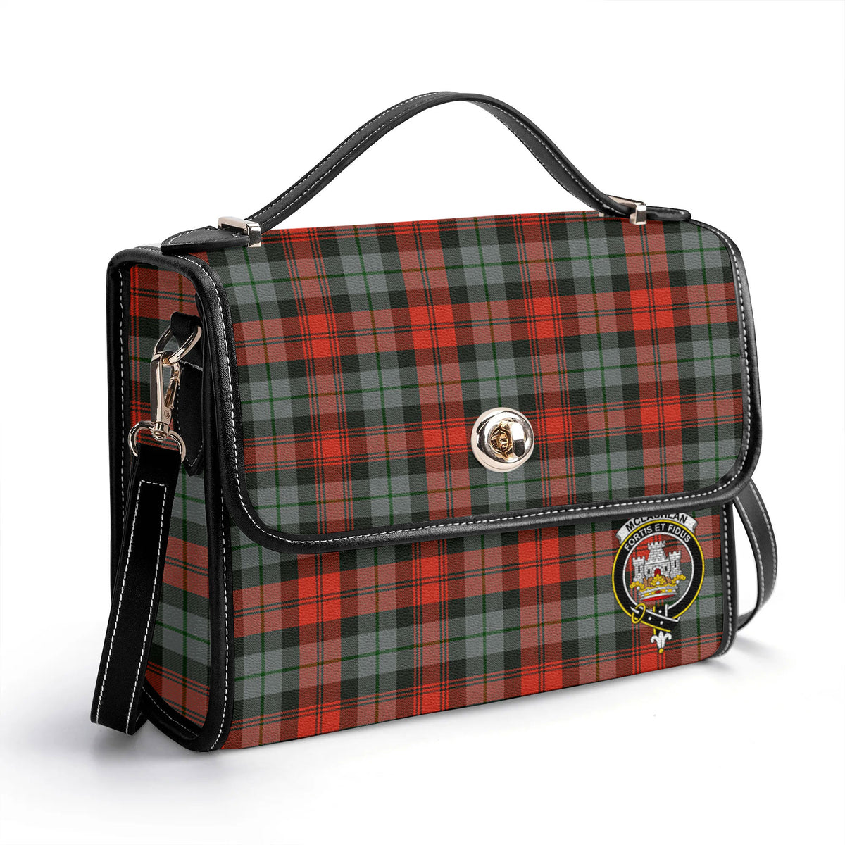 McLachlan Weathered Tartan Crest Satchel Bag
