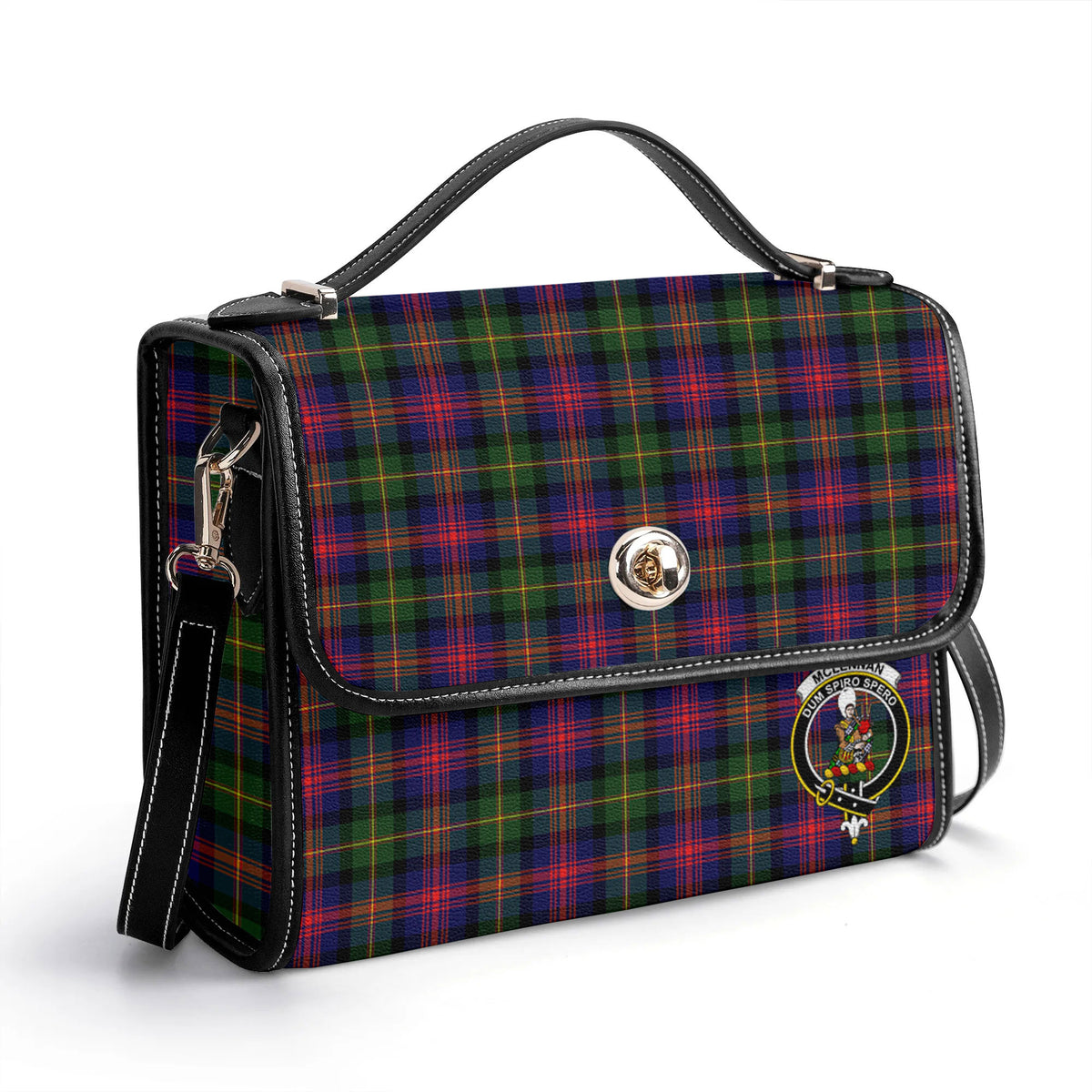 McLennan Modern Tartan Crest Satchel Bag