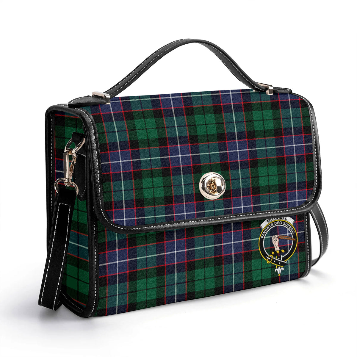 Mitchell Modern Tartan Crest Satchel Bag