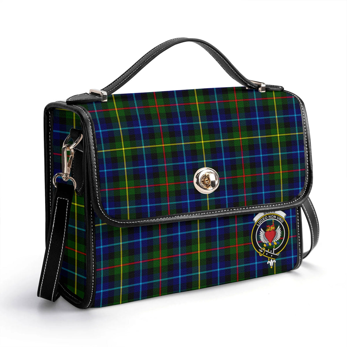 Smith Modern Tartan Crest Satchel Bag