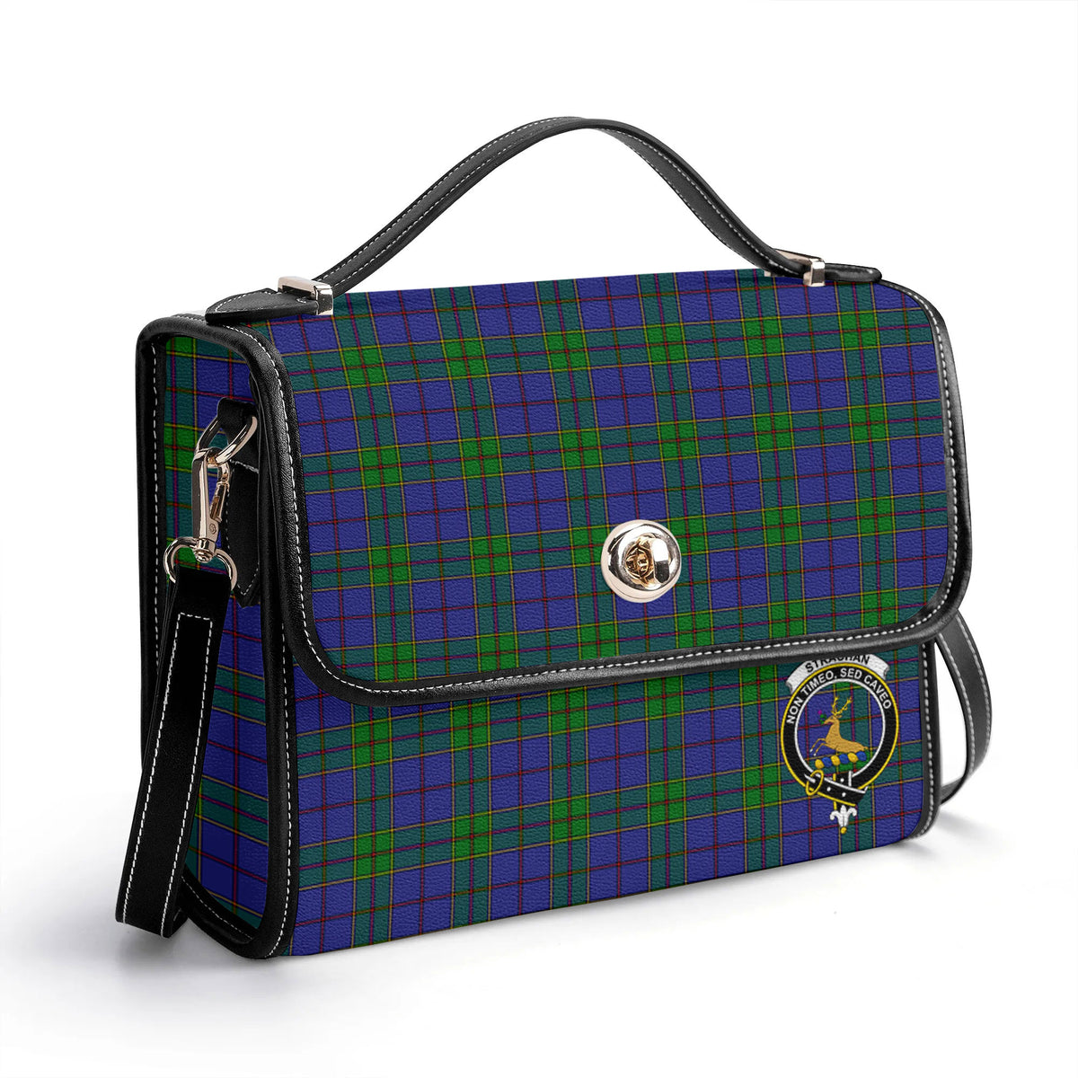 Strachan Tartan Crest Satchel Bag
