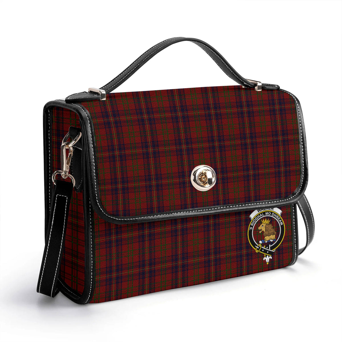 Walker Tartan Crest Satchel Bag