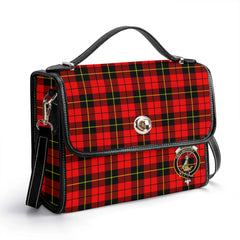 Wallace Hunting Red Tartan Crest Satchel Bag